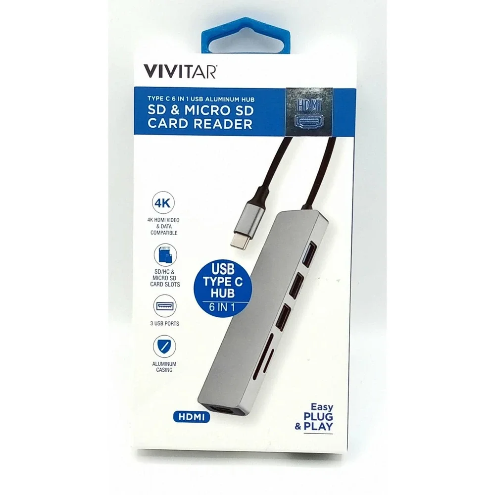 Vivitar 6-in-1 SD and Micro SD Card Reader